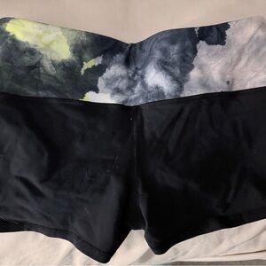Lululemon Black and Tie-Dye Athletic Shorts